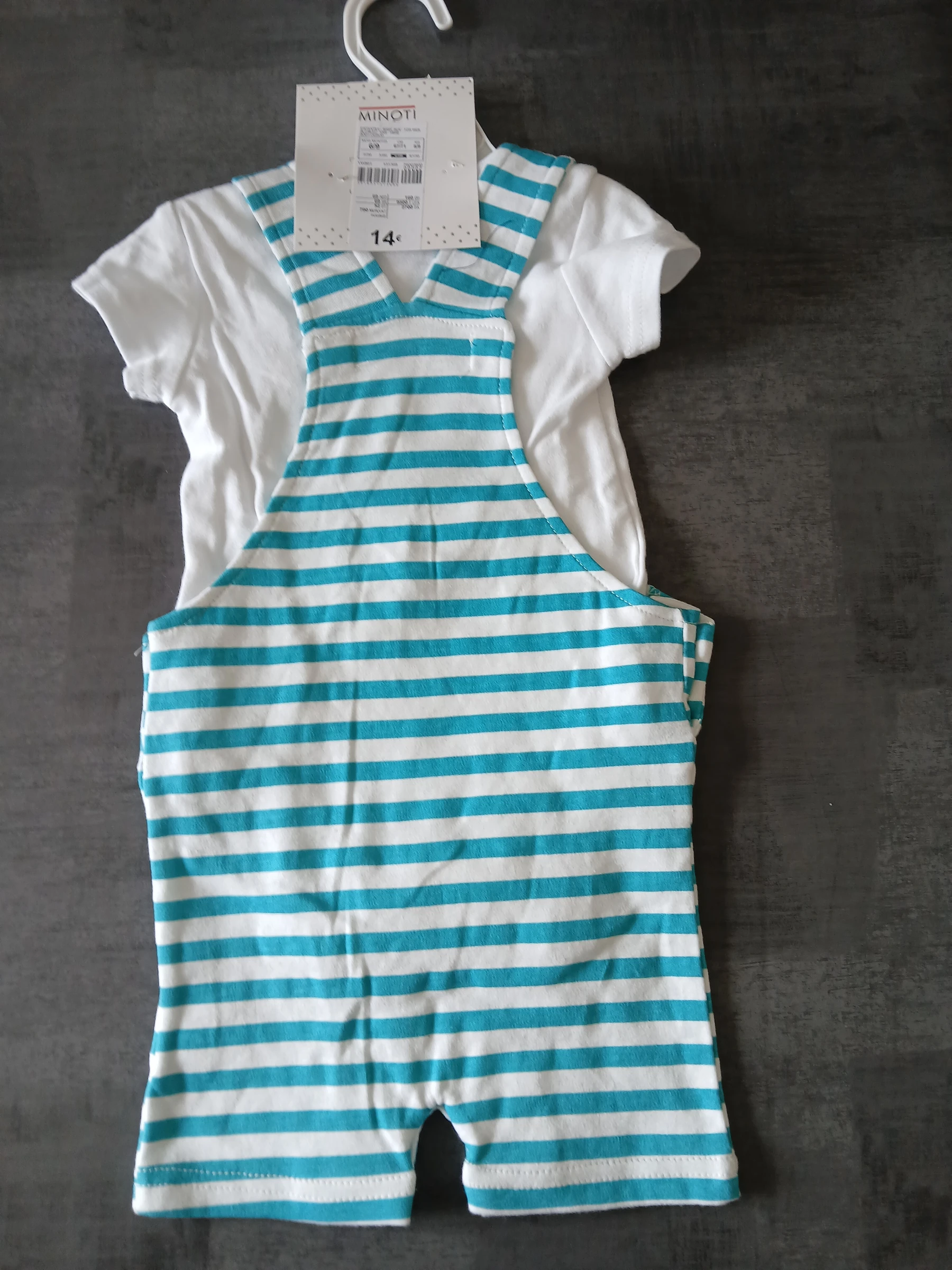conjunto macacão curto para menino minoti baby 67/71 cm 6/9 meses – photo 4